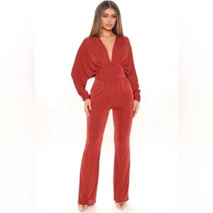 Sierra Slinky Rust Jumpsuit (Best fit a sz M)